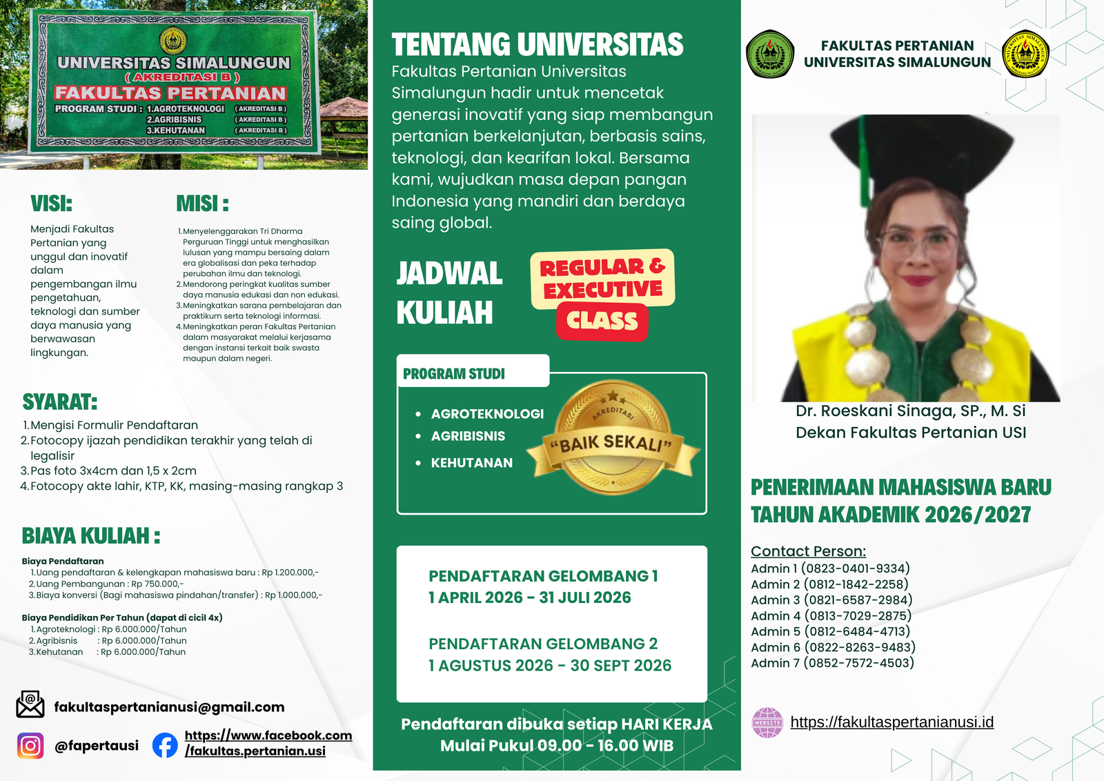 Brosur Pendaftaran Mahasiswa Baru 2026/2027